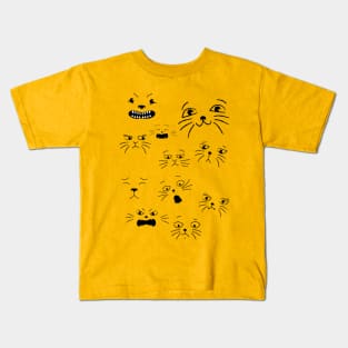 1001 cat expressions Kids T-Shirt